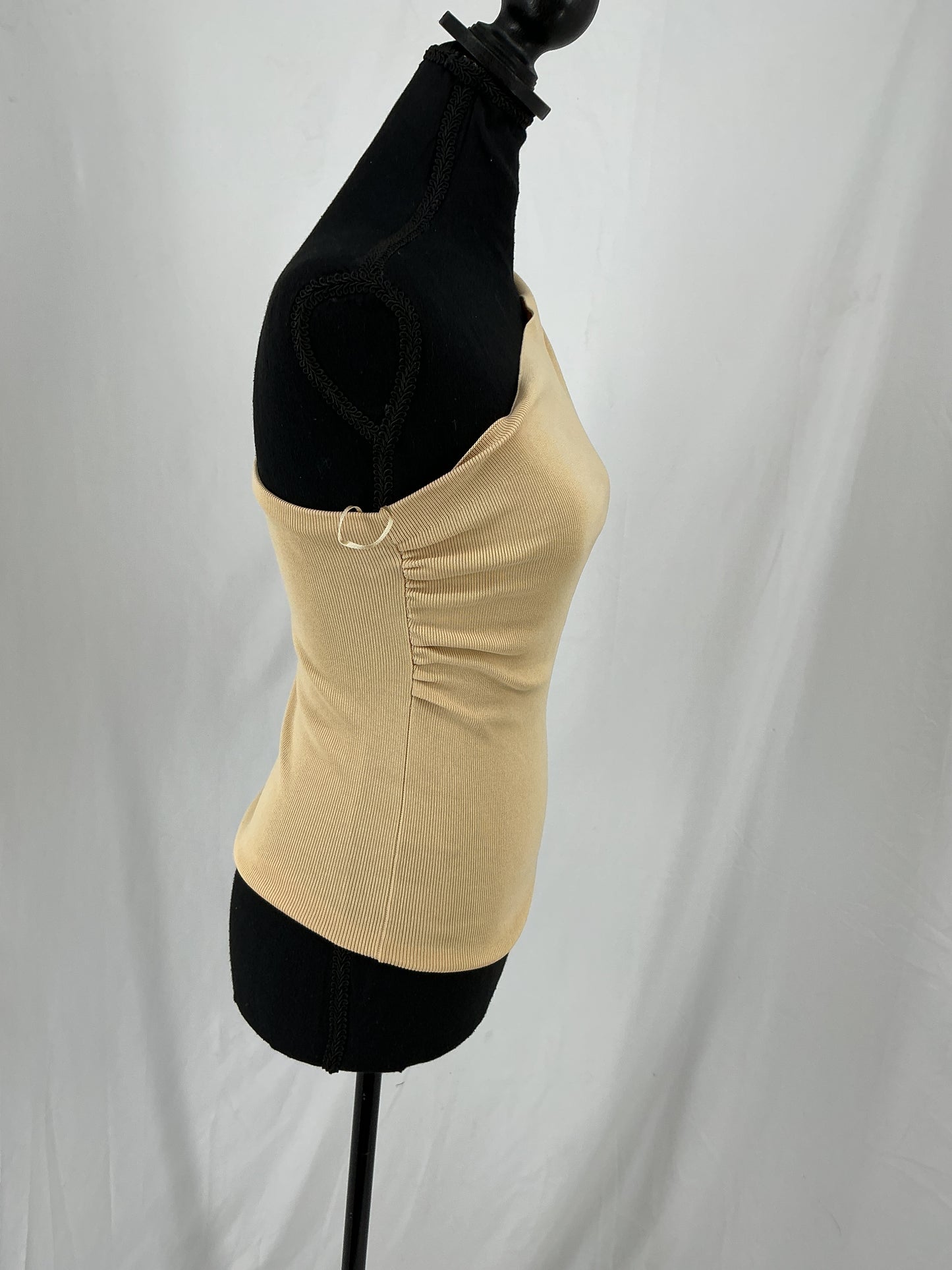 ZARA Beige One Shoulder Vest Top Size S