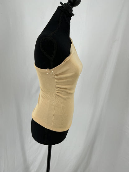 ZARA Beige One Shoulder Vest Top Size S