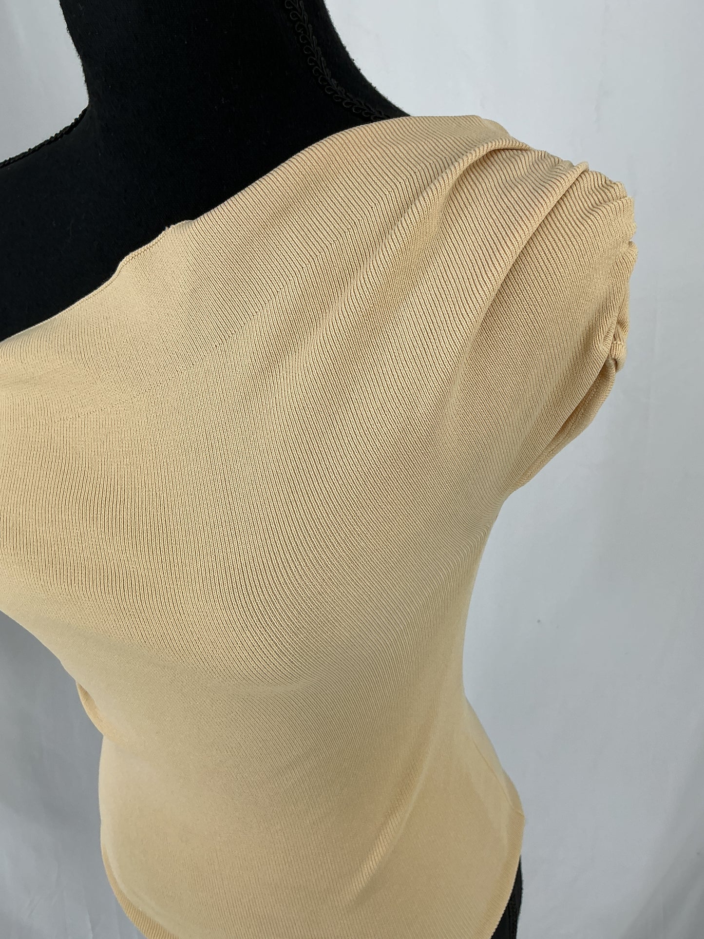 ZARA Beige One Shoulder Vest Top Size S
