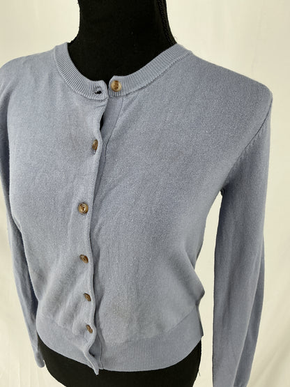 Dusty Blue Button-Up Cardigan Size S