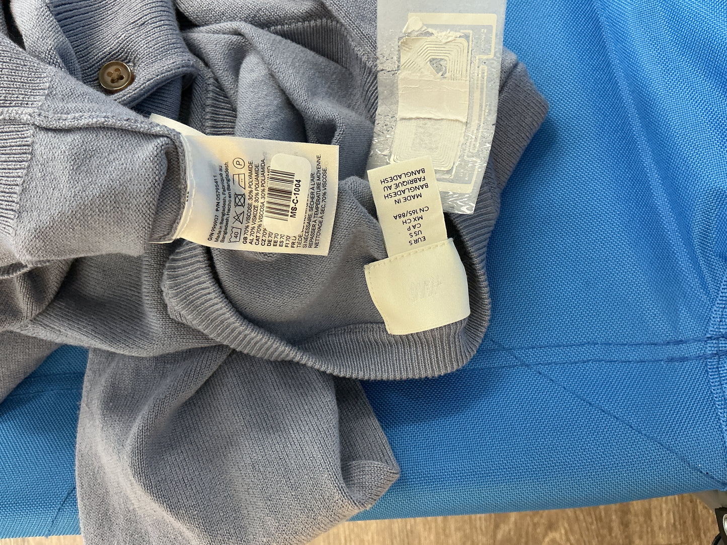 Dusty Blue Button-Up Cardigan Size S