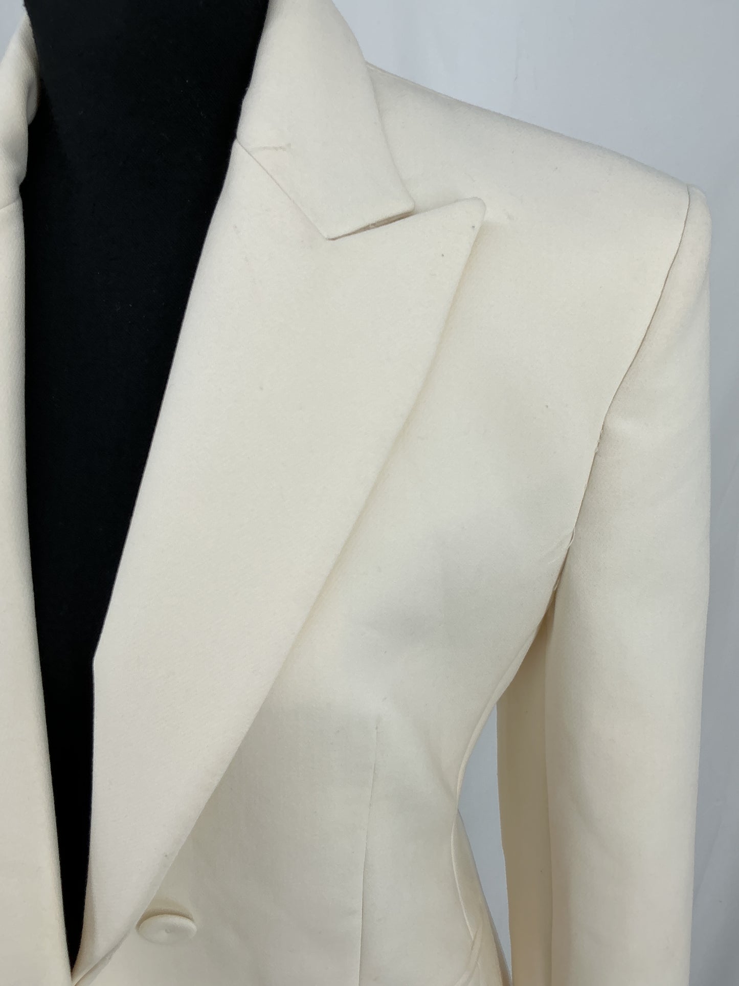 Ivory Tailored Single-Button Blazer Size S
