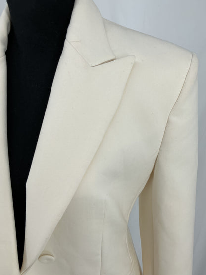Ivory Tailored Single-Button Blazer Size S