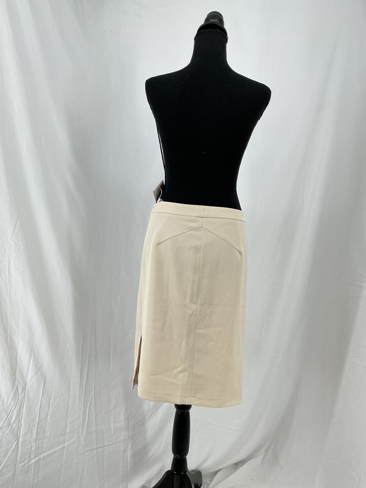 Beige Knee-Length Pencil Skirt Size L