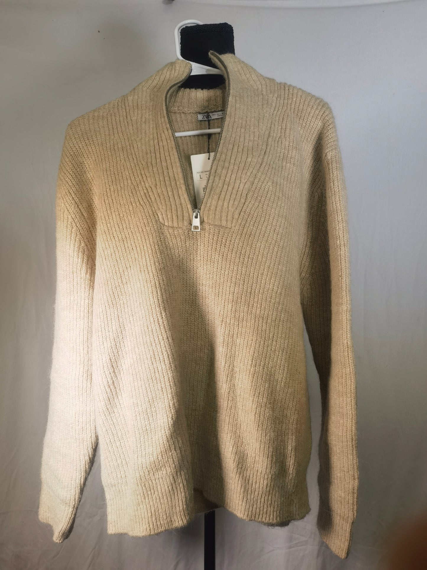 ZARA Brushed Mock Turtleneck Sweater Size L