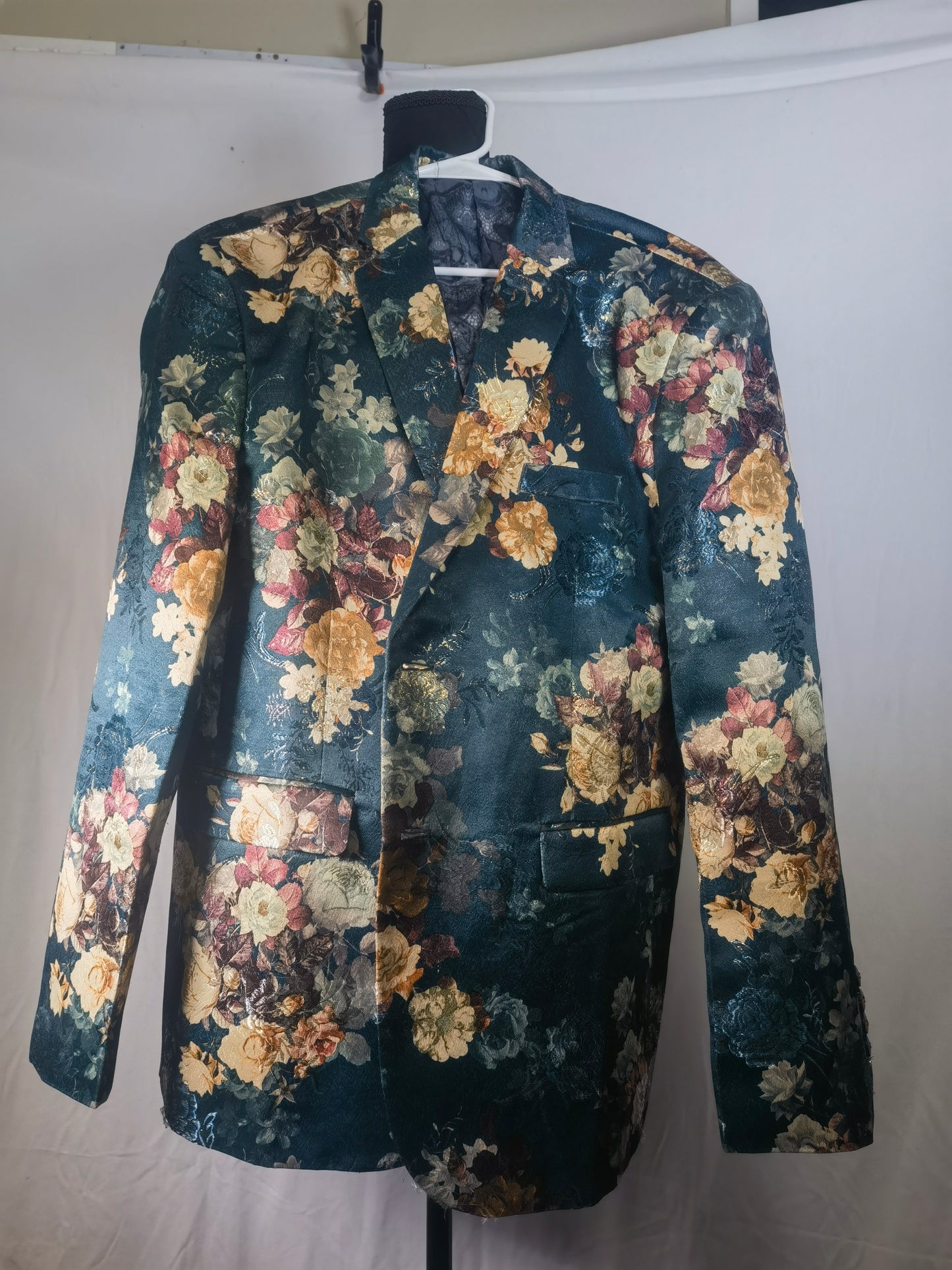 Men's colorblock suit, long sleeve, Mens Printed Blazer Jacket Sports Coat size 36