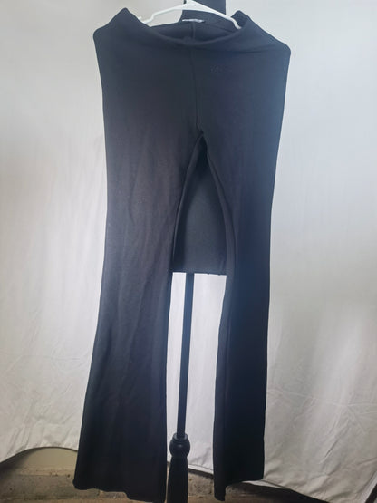 Women's Solid High Waist Mermaid Pants Casual Stretchy Disco Bell Bottom Wide Leg Leggings Yoga TrousersSize Unavailable