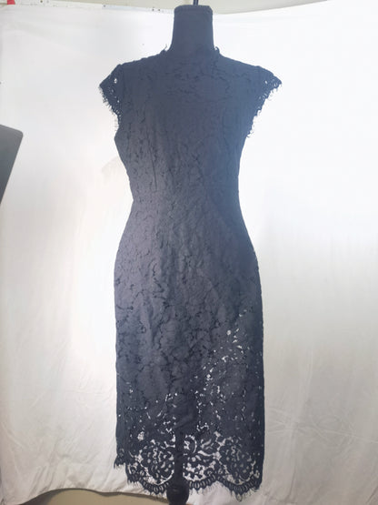 MEROKEETY Sleeveless Lace Floral Elegant Cocktail Dress Size M