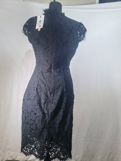 MEROKEETY Sleeveless Lace Floral Elegant Cocktail Dress Size M