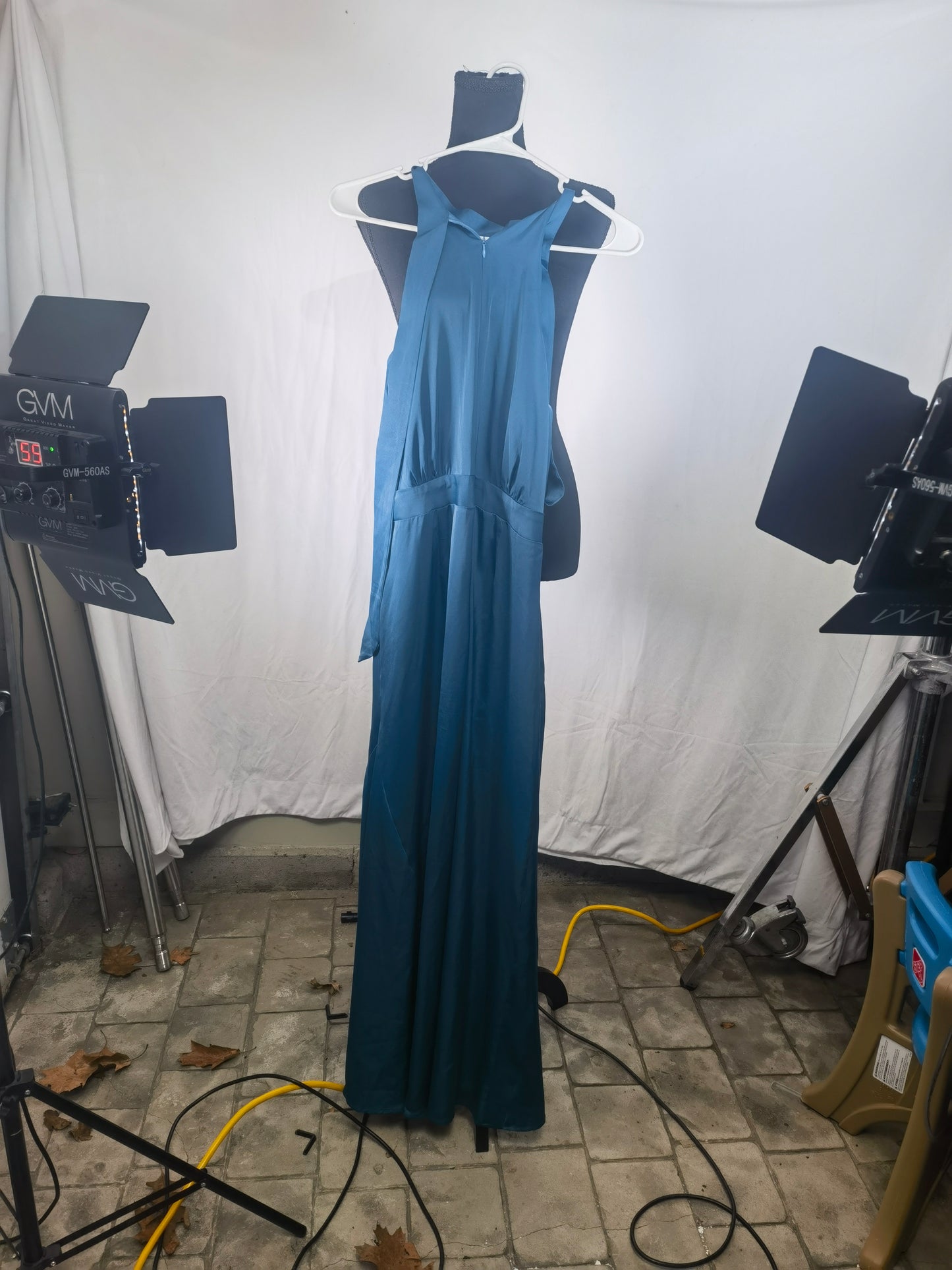 Women's Satin Tank Dress Elegant Sleeveless Mock Neck Split Hem Slip Wedding Party Formal Maxi Dress size no