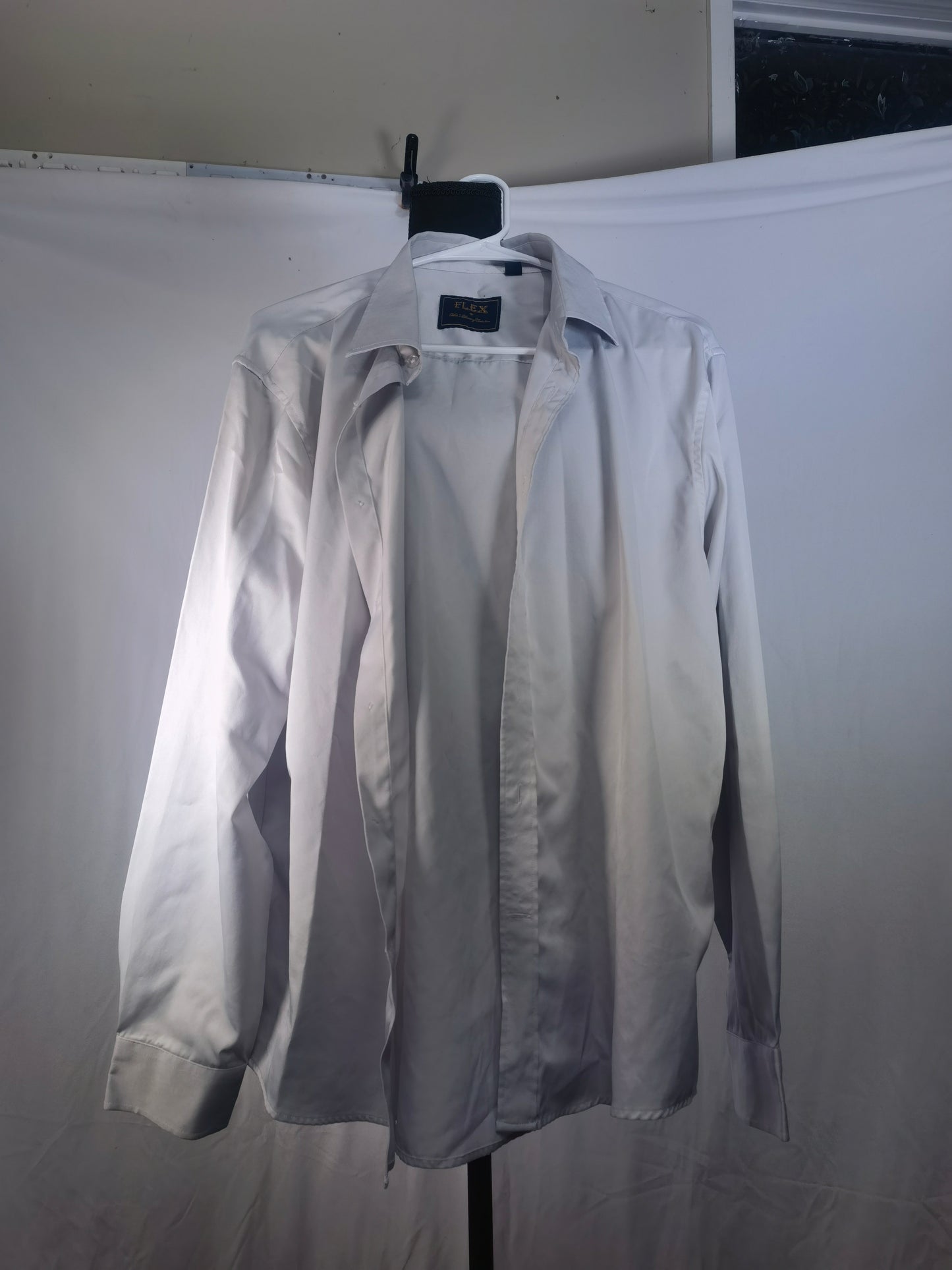 J.VER Men's Dress Shirts Stretch Stain Shield Long Sleeve Solid Formal Shirt Business Casual Button Down Shirts Size M