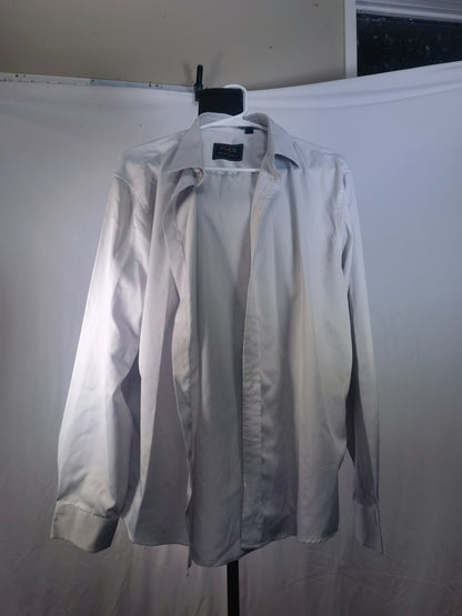 J.VER Men's Dress Shirts Stretch Stain Shield Long Sleeve Solid Formal Shirt Business Casual Button Down Shirts Size M