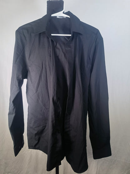 COOFANDY Mens Casual Button Down Shirts Long Sleeve Untucked Shirts for Men Stretch Dress Shirt size L