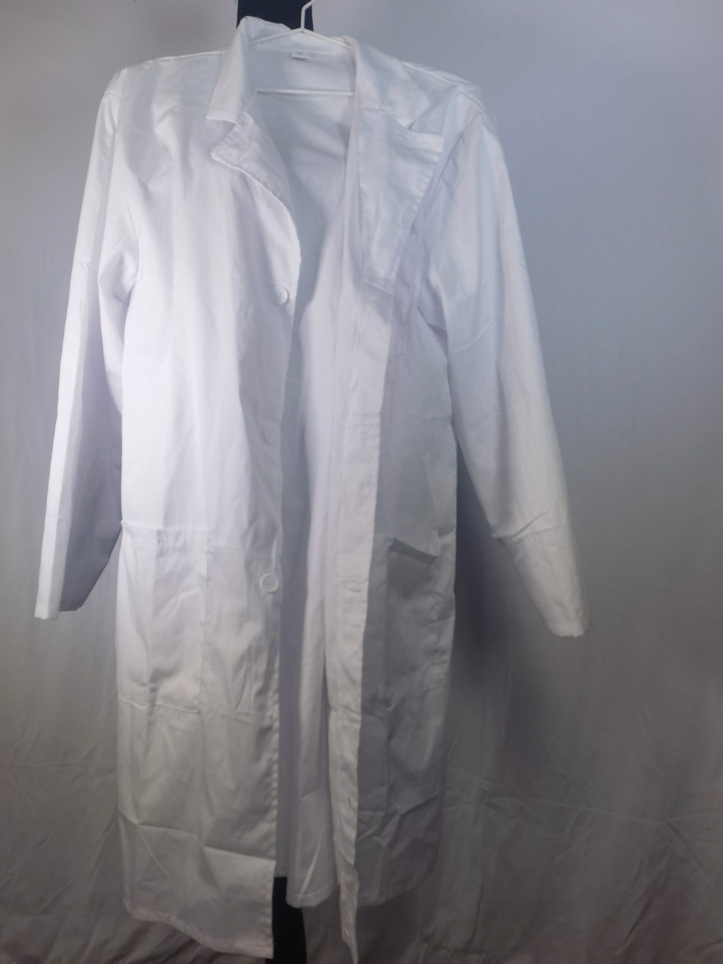 White Lab Coats for Women and Men Unisex Labcoat Professional Lab Coat for Women, Full Sleeve Cotton Long Medical Coat Size M