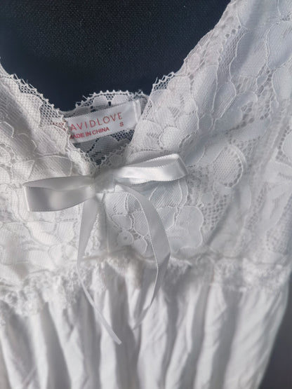 Sleepwear Sexy Nighty Slip Nightwear White Size S