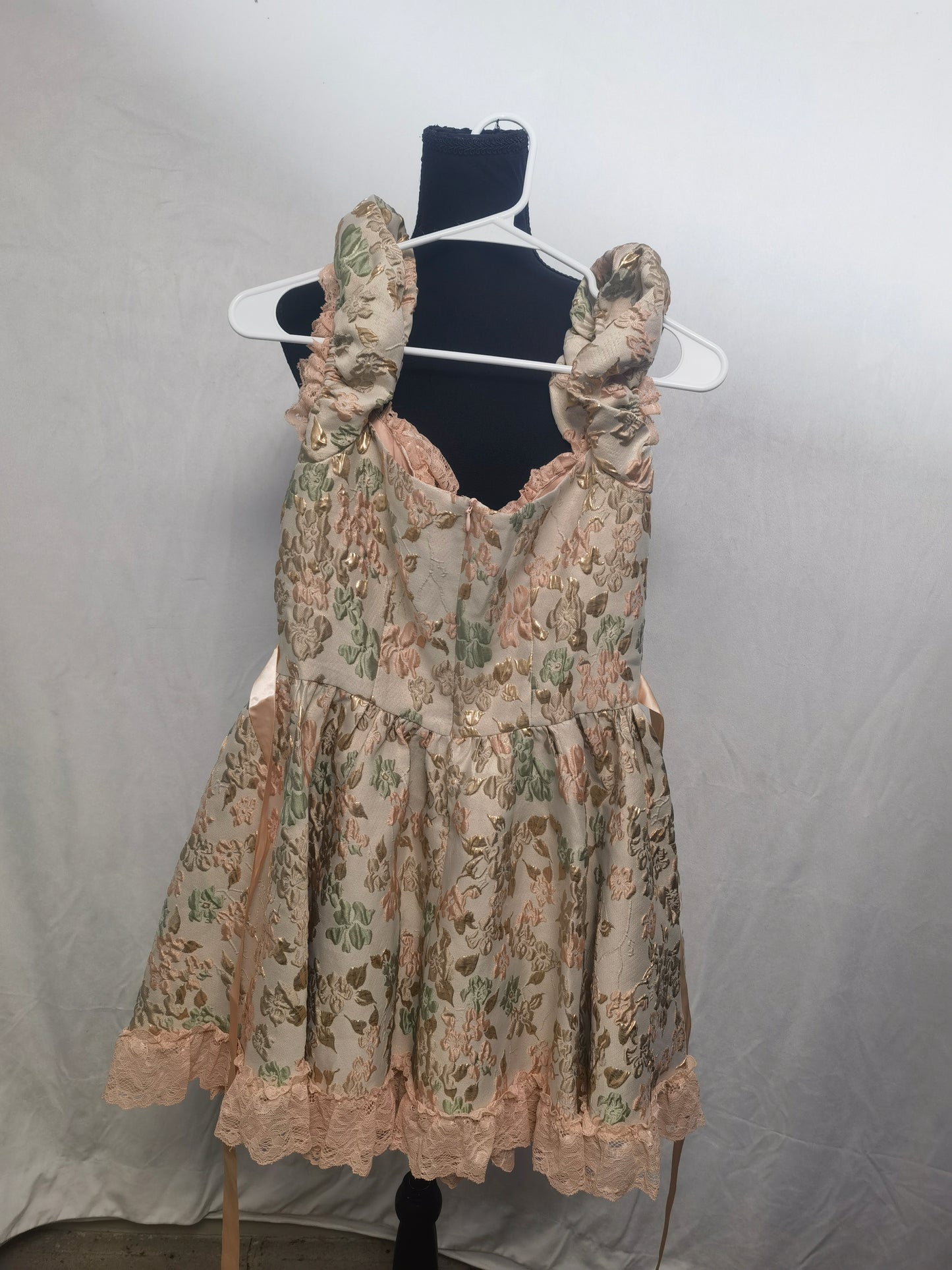 Tea And Circumstance Brocade Mini Dress - Pink Size S