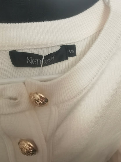 NENONA Women's 2025 Fall Sweater Dress Winter Long Sleeve Button Elegant Formal Party Mini Dresses Size S