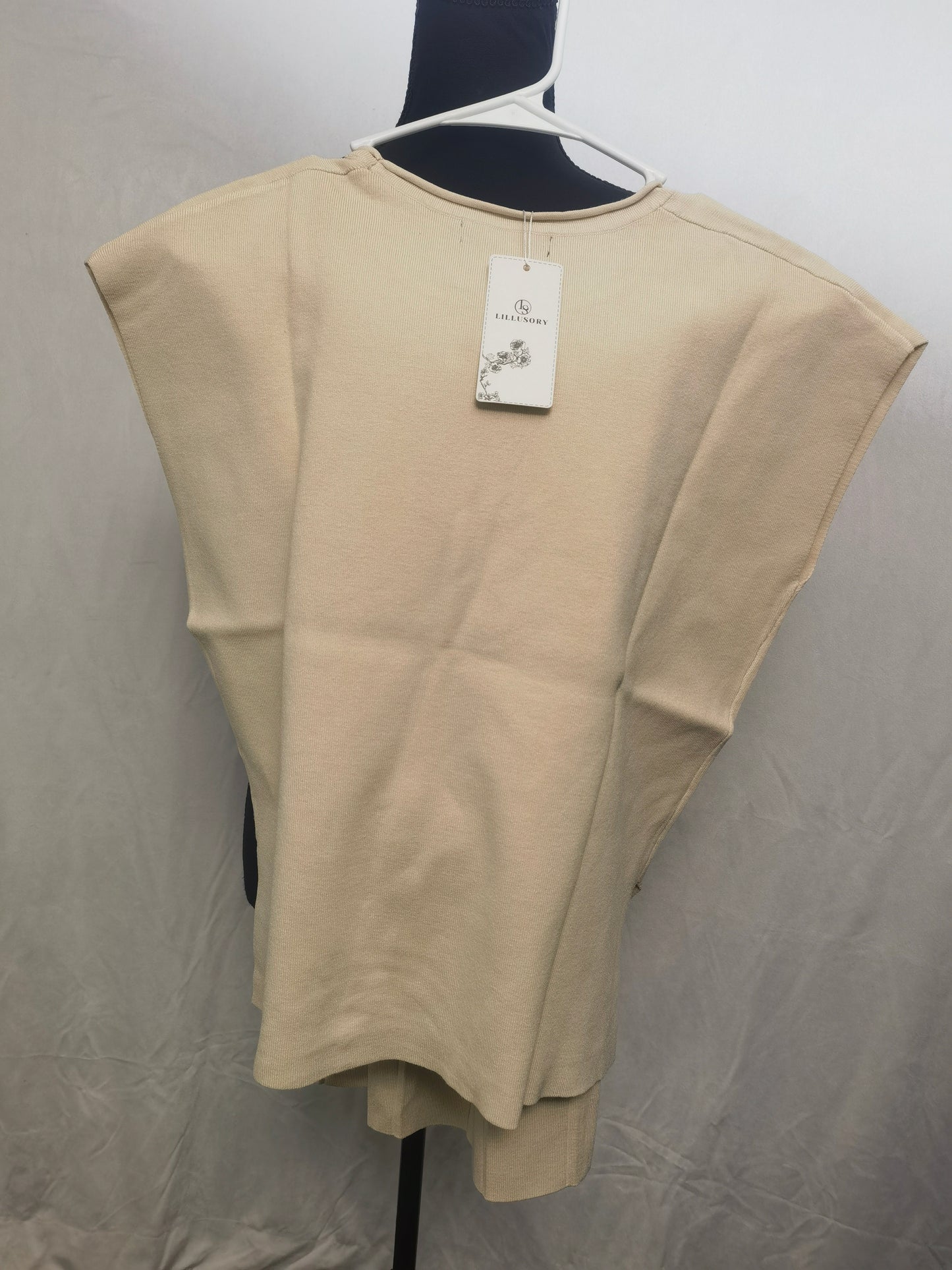 Women's Solid Sleeveless Vest Elegant High Neck Stretchable Cap Sleeve Knit Sweater Topss Size S