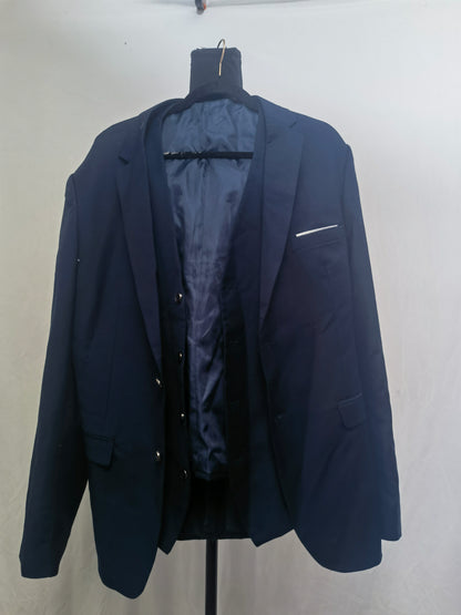 Mens Slim Fit Blazer Jacket Two-Button Notched Lapel Casual Suit Jacket size XL