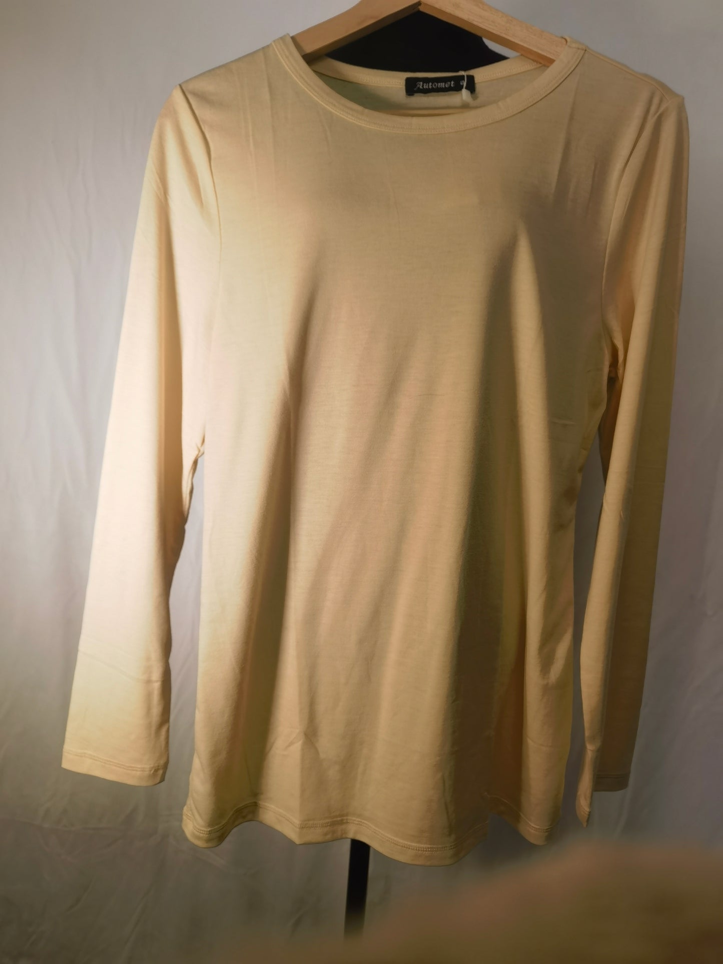 Long Sleeve T-Shirts Casual Fitted Crew Neck Cotton Shirt Loose Fit Size S