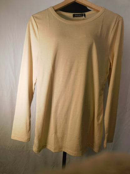 Long Sleeve T-Shirts Casual Fitted Crew Neck Cotton Shirt Loose Fit Size S