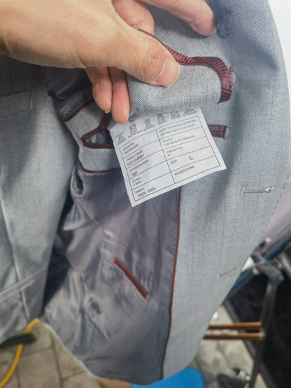 Men's grey suit trousers size L