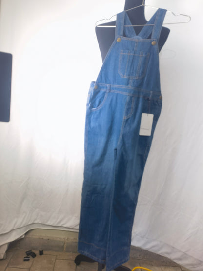 HISEA Boys' Denim Bib Overalls Size 4-16, Boys Youth Relaxed Fit Overall with Adjustable Straps and Convenient Tool Pockets Size 10