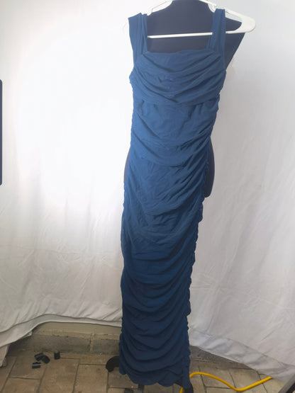 PRETTYGARDEN Women's Ruched Bodycon Dress Summer One Shoulder Sleeveless Party Cocktail Wedding Guest Pencil DressesSize S