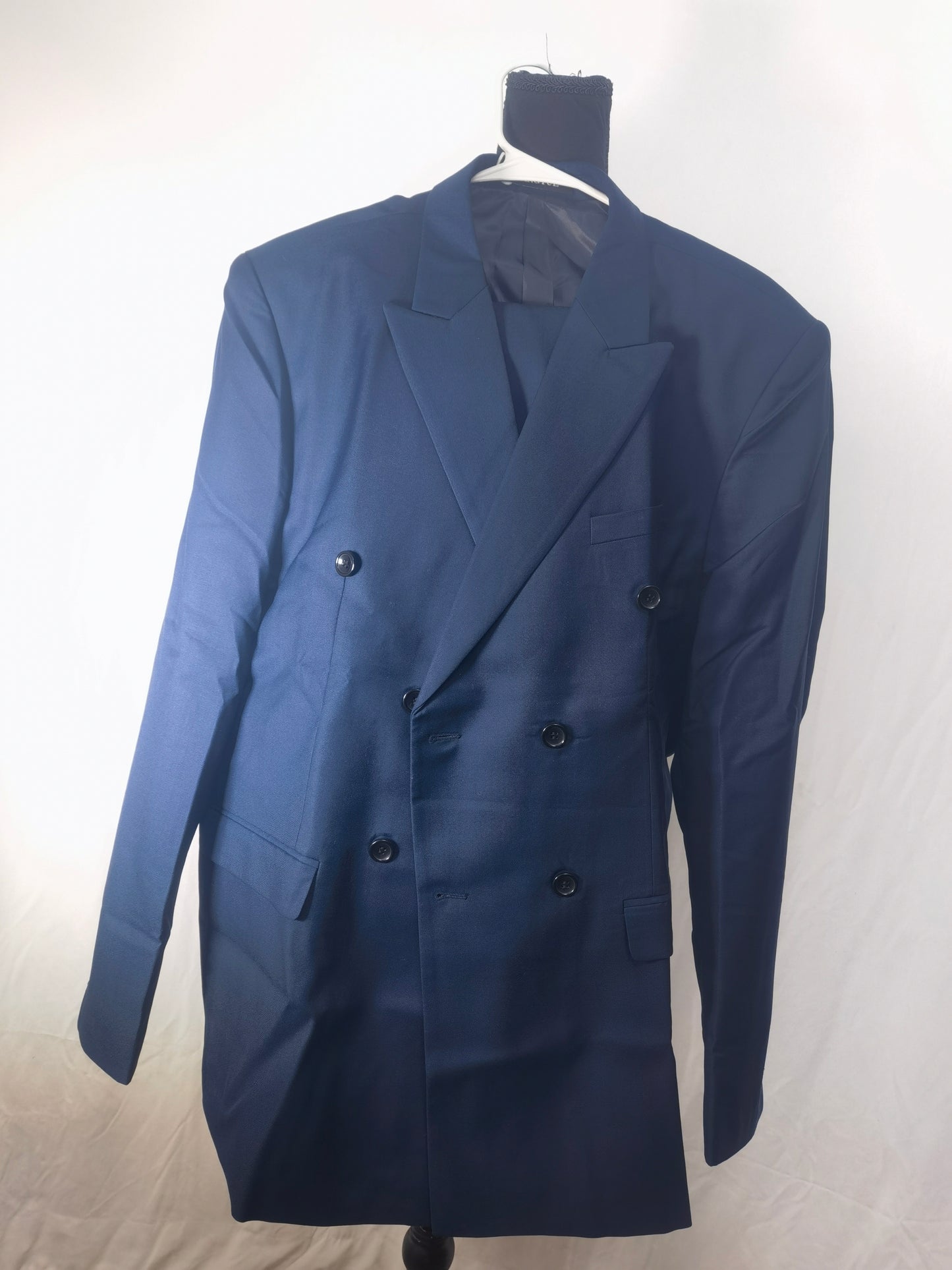 Wangyue Mens Double Breasted Blazer Casual Jacket for Men Slim Fit Sports Coat for Men Business Wedding Dinner Size XL