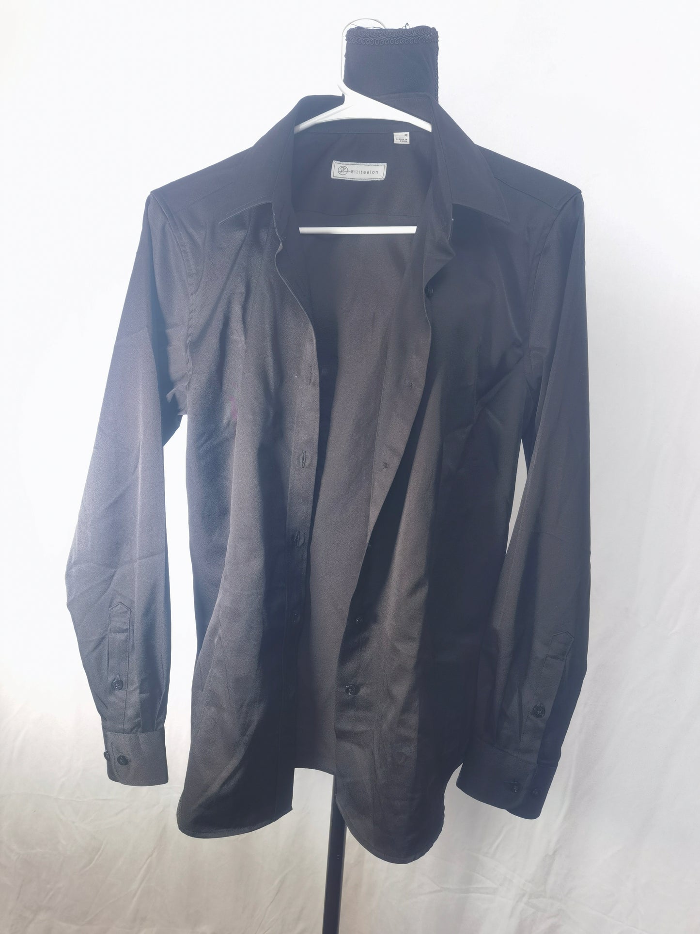 siliteelon Button Down Shirts Dress Shirts for Women Long Sleeve Womens Work Shirts Regular Fit Cotton Dress Shirts size M