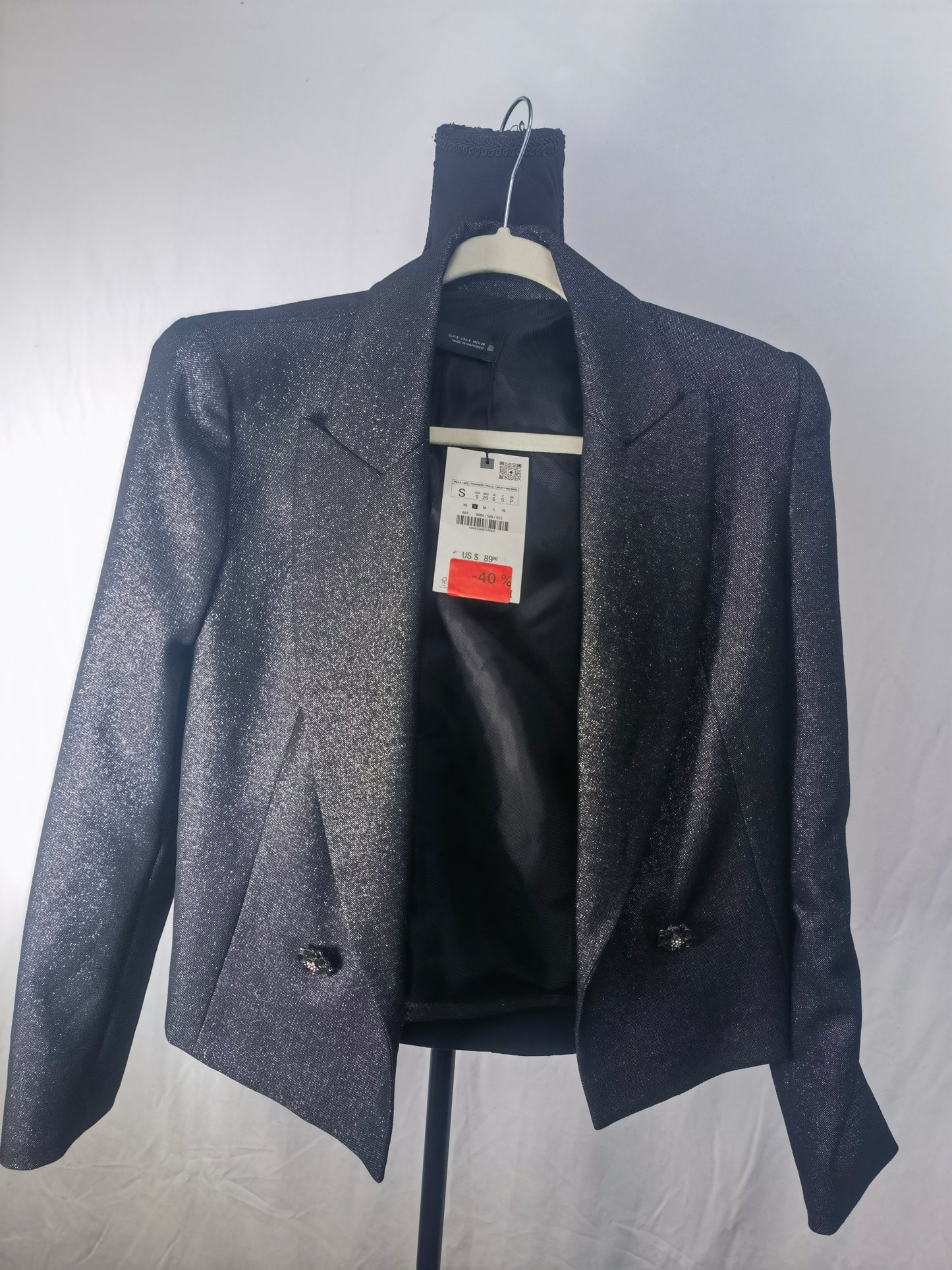 SHORT SPARKLY BLAZER Size S