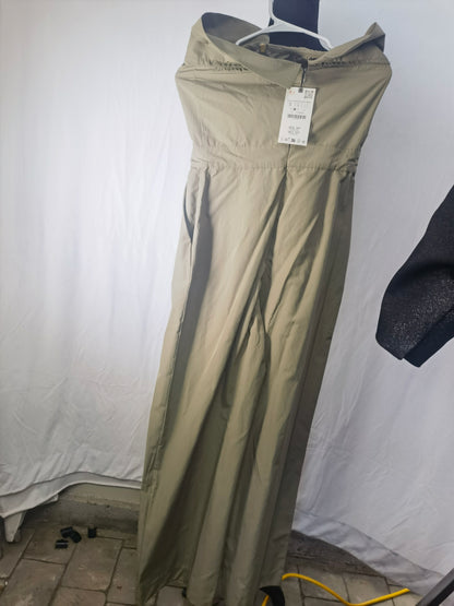 STRAPLESS ZIPPER JUMPSUIT Size S