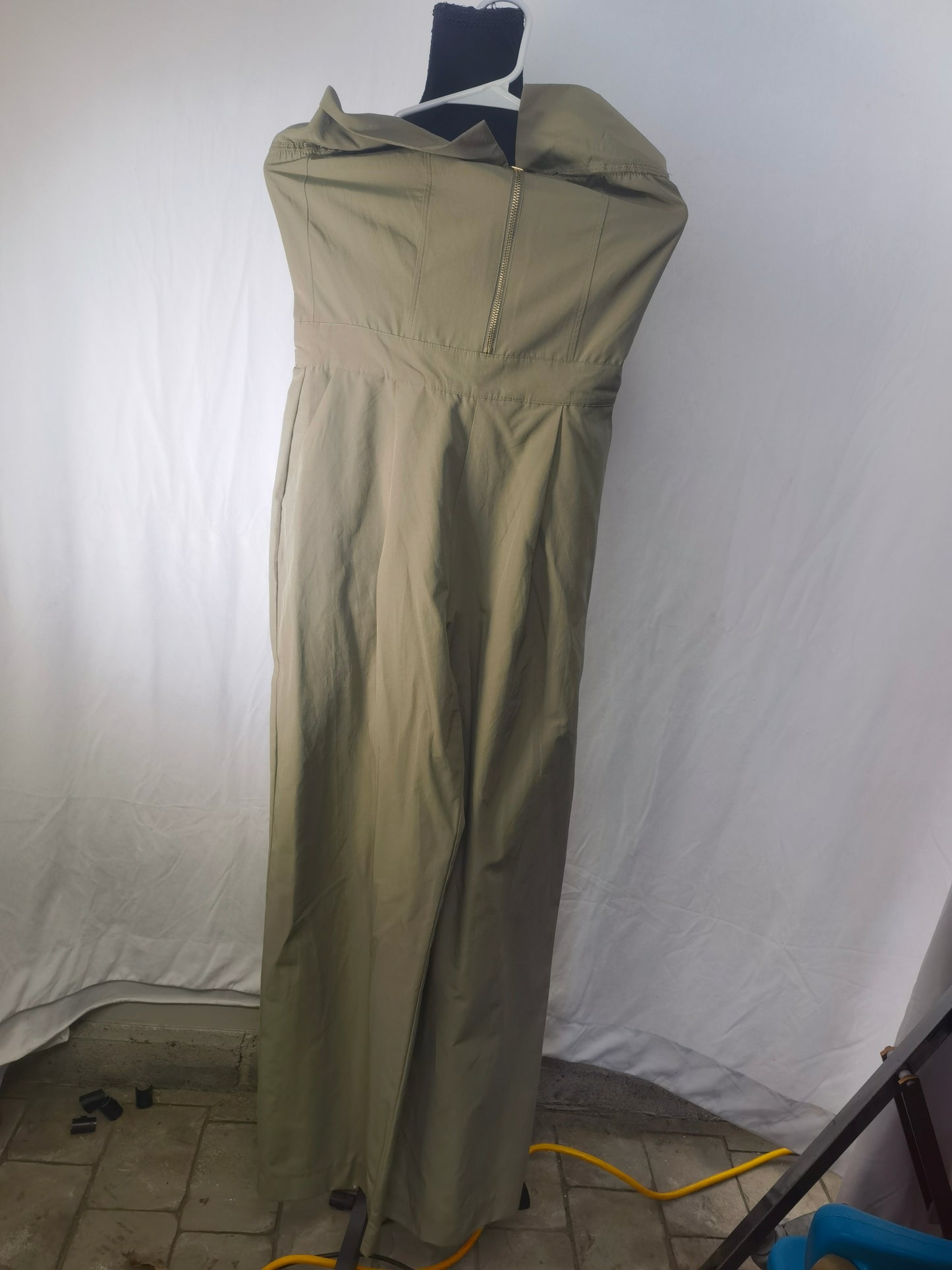 STRAPLESS ZIPPER JUMPSUIT Size S