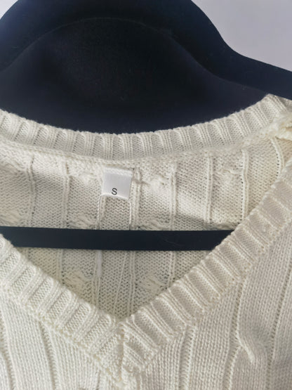 Hgvcfcv Casual V Neck Sweater Autumn Winter Knitted Jumper Women Long Sleeve Jumper Solid Ladies Style Size S