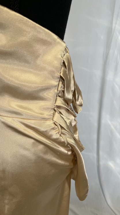 Mermaid Halter Bridesmaid Dresses Long Satin Prom Dress for Women with Slit Evening Party Sexy Backless Maxi Dress Size 2