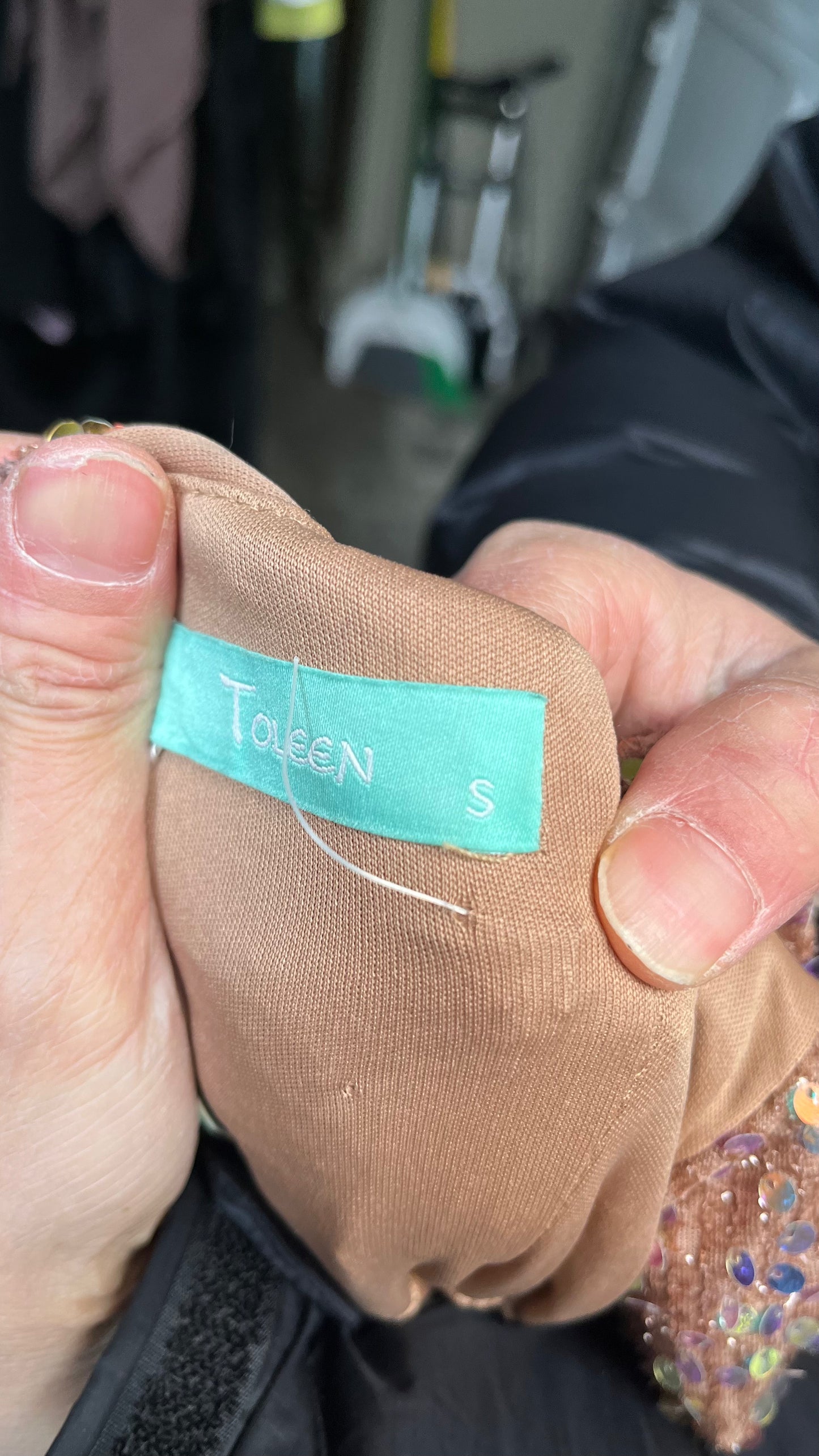 Women's Asymmetrical Neckline Pleated Shimmering Evening Dress Size S