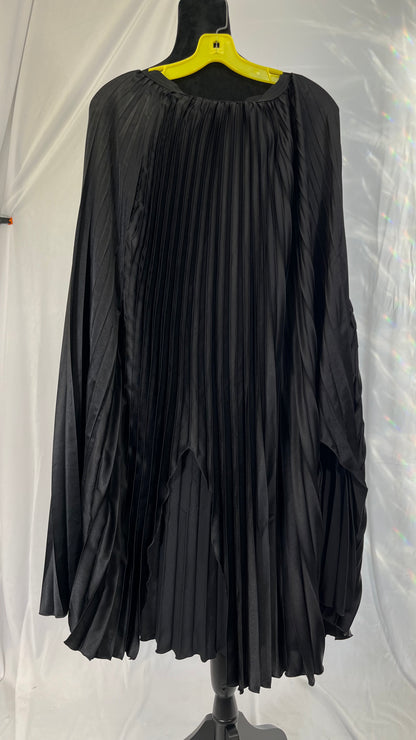 SHEIN LUNE Women's Plain Button Down Long Sleeve Blouse With Pleated Back, Casual Daily Women Shirt,Long Sleeve Tops size L