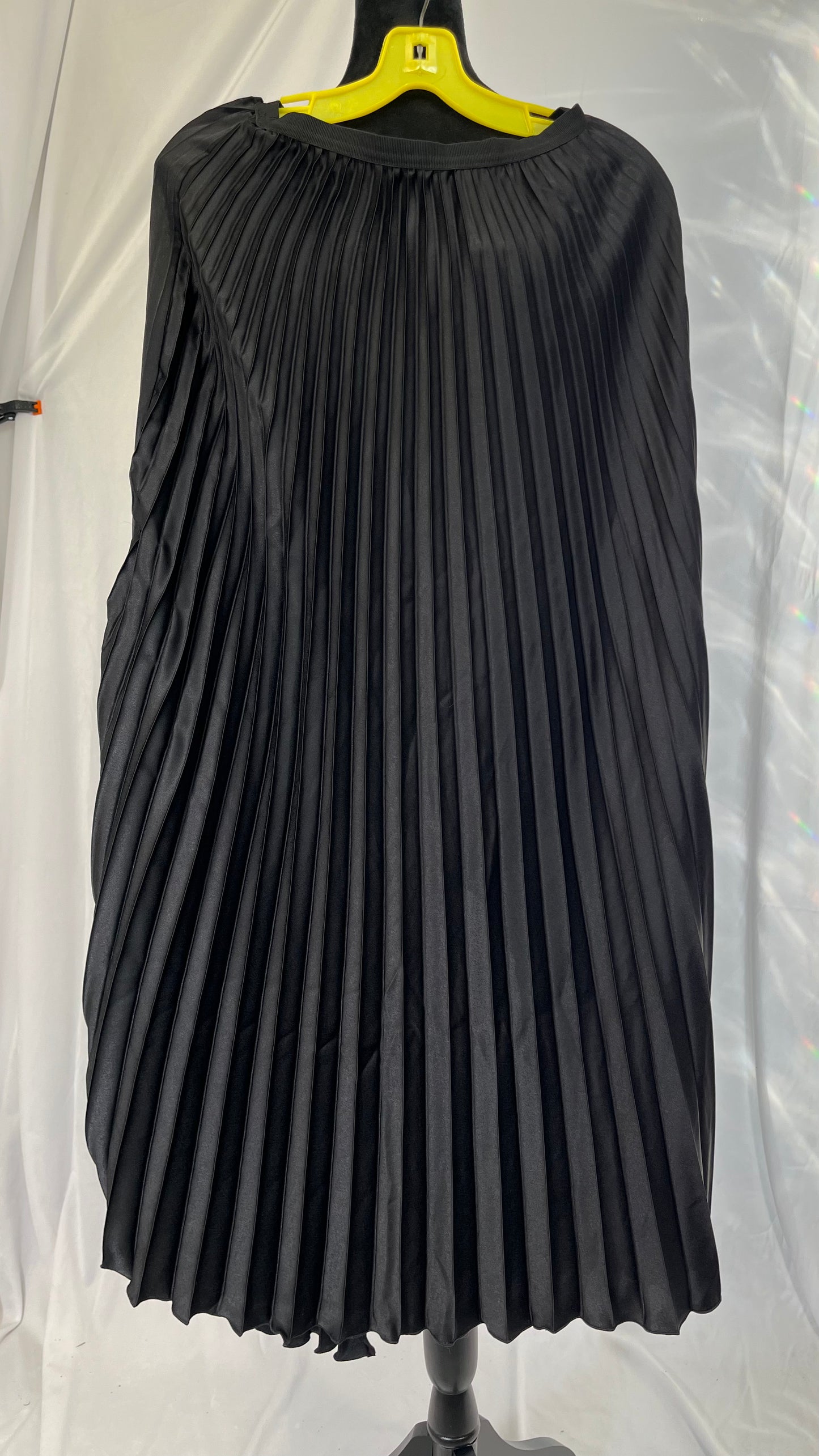 SHEIN LUNE Women's Plain Button Down Long Sleeve Blouse With Pleated Back, Casual Daily Women Shirt,Long Sleeve Tops size L