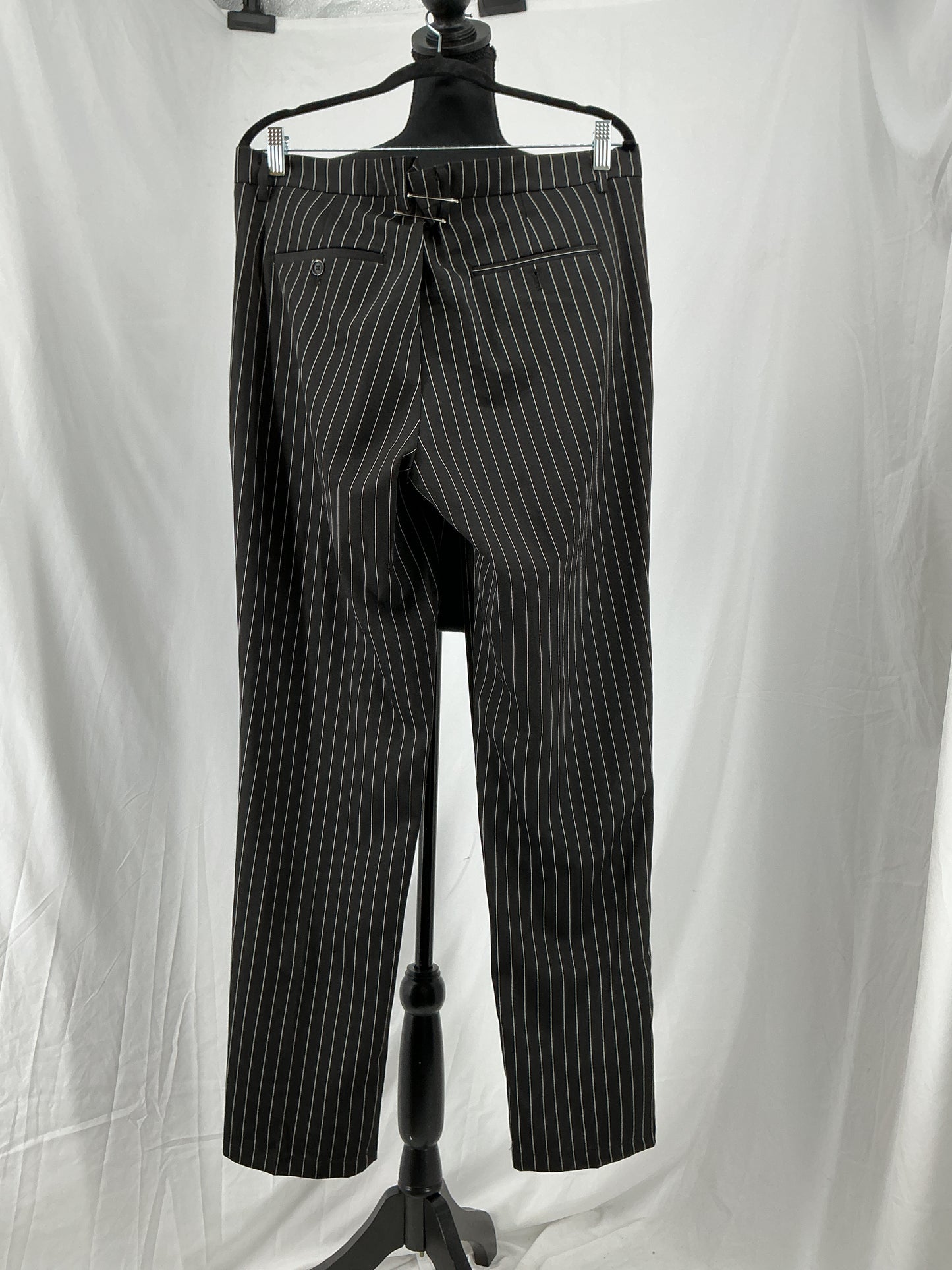 Manfinity ModaGents Men Pinstriped Print Double Breasted Blazer And Pants size L