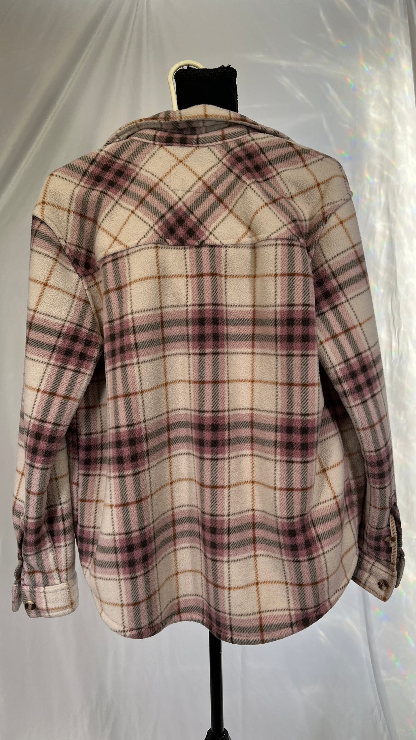 Sage Ladies' Plush Plaid Shirt Jacket in 4 colors Size Medium  Size M