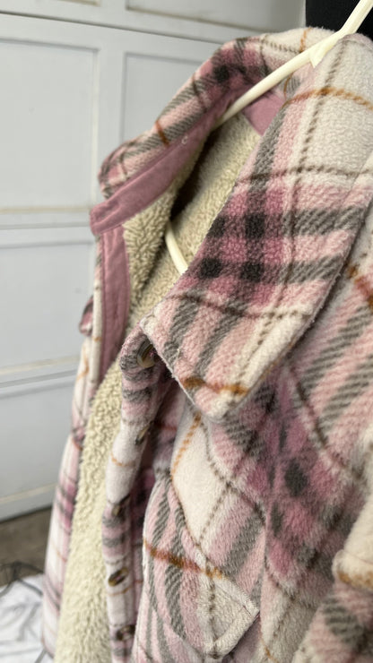 Sage Ladies' Plush Plaid Shirt Jacket in 4 colors Size Medium  Size M