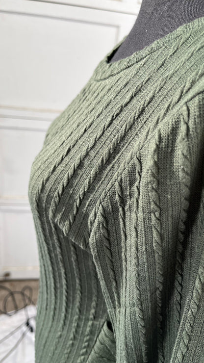 Long Green Long Sleeve Dress Size S