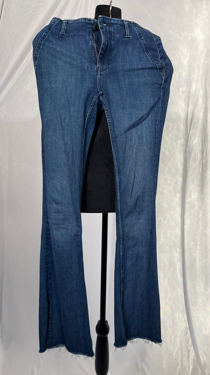 IUGA Bell Bottom Jeans for Women High Waisted Stretchy Flare Jeans Pull On Wide Leg Jeans V Cross Tummy Control Flare Pants  size 25