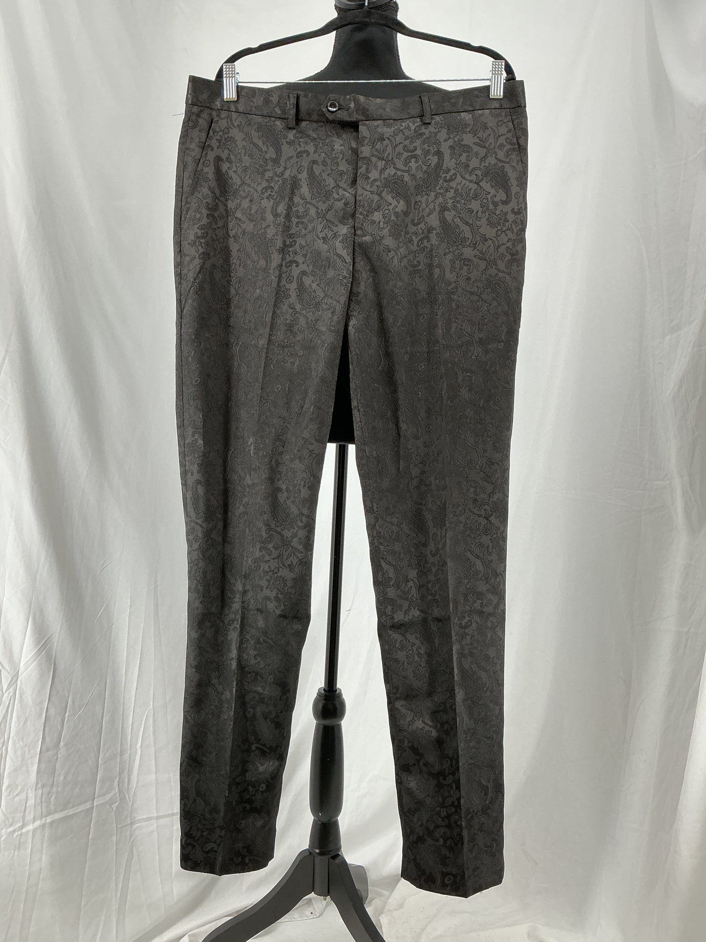 Double Breasted Blazer Men Floral Jacquard Blazer And Pants Size 40