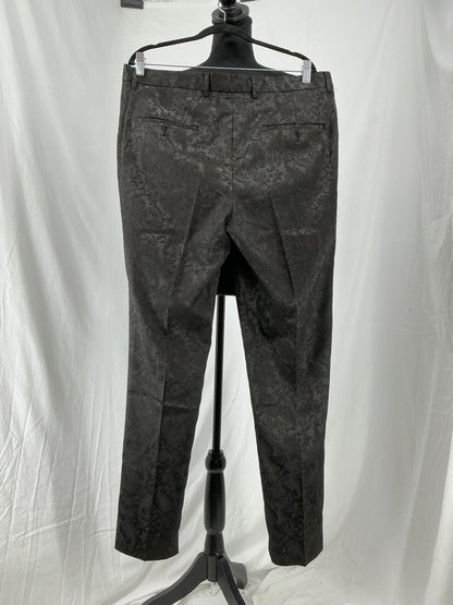 Double Breasted Blazer Men Floral Jacquard Blazer And Pants Size 40