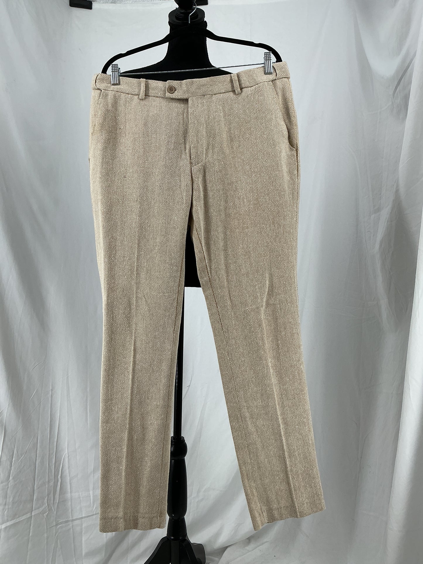 Men’s Light Brown Suit Set with Blazer & Pants – Size L