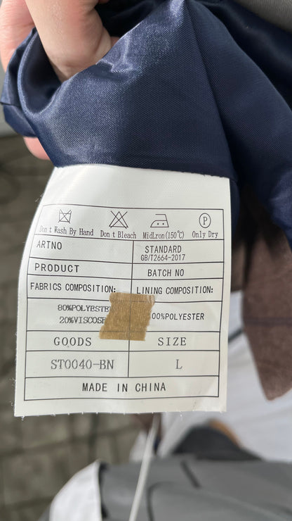 Mens Suit Vests Brown Black Waistcoat Vest Man Plaid Steampunk Jacket Tweed V-Neck Slim Fit Gilet Wedding Clothing  Size L