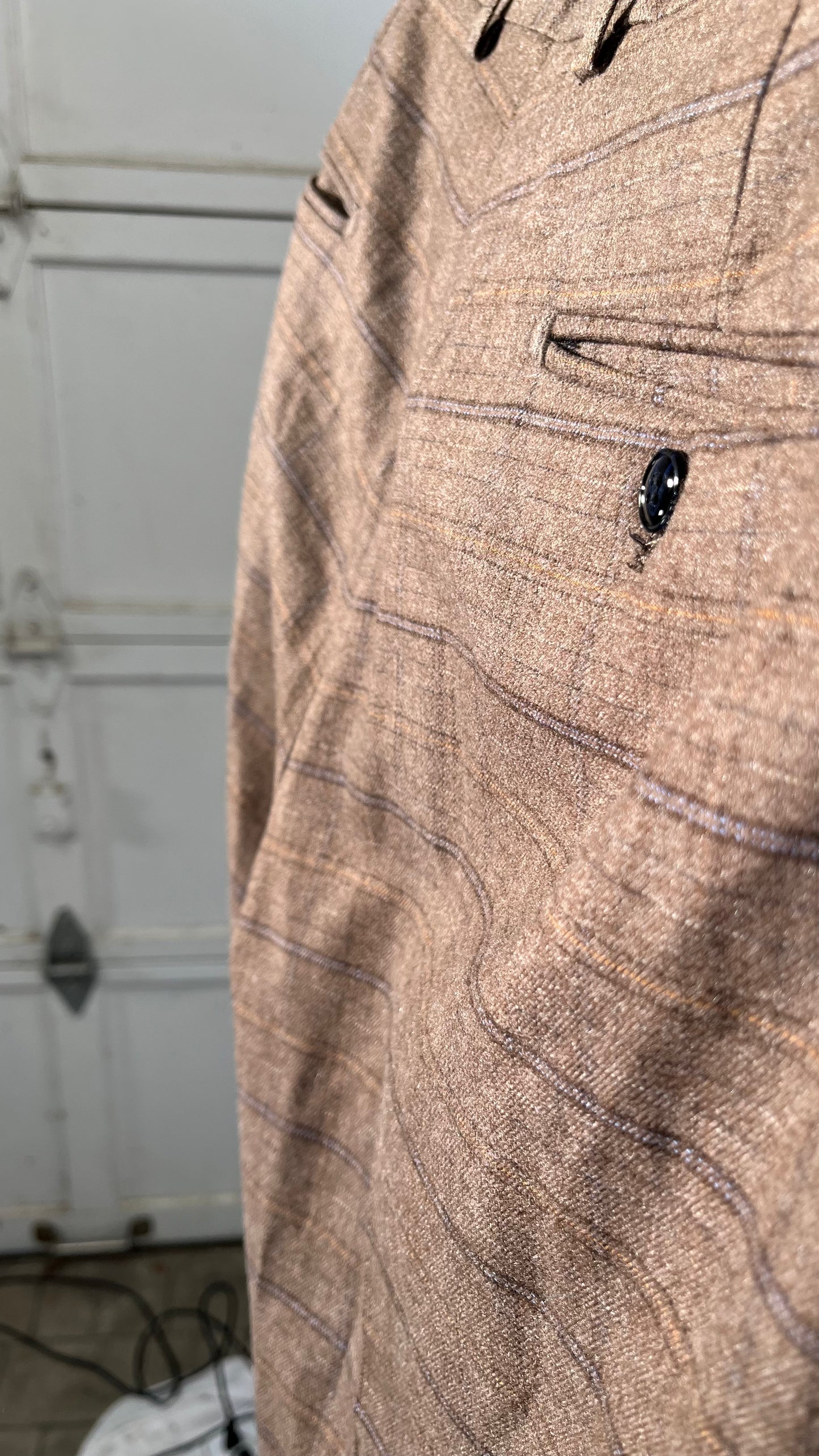 Lars Amadeus Men's Plaid Dress Pants Classic Fit Formal Plaid Slacks Prom Checked Trousers Size L