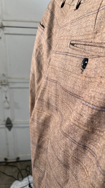 Lars Amadeus Men's Plaid Dress Pants Classic Fit Formal Plaid Slacks Prom Checked Trousers Size L