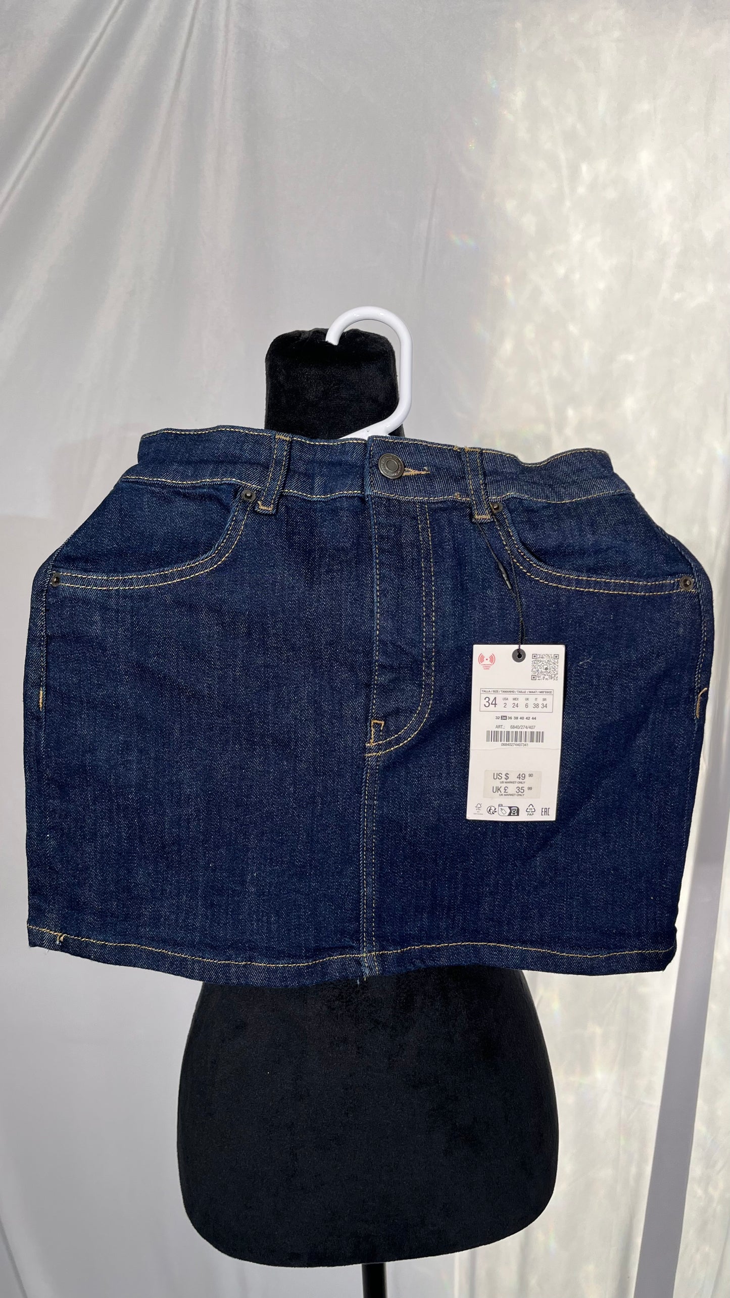 aihihe Junior Teen Girls Women Casual Summer Mid Waist Stretchy Denim Jean Shorts Short Jeans Blue  size 34